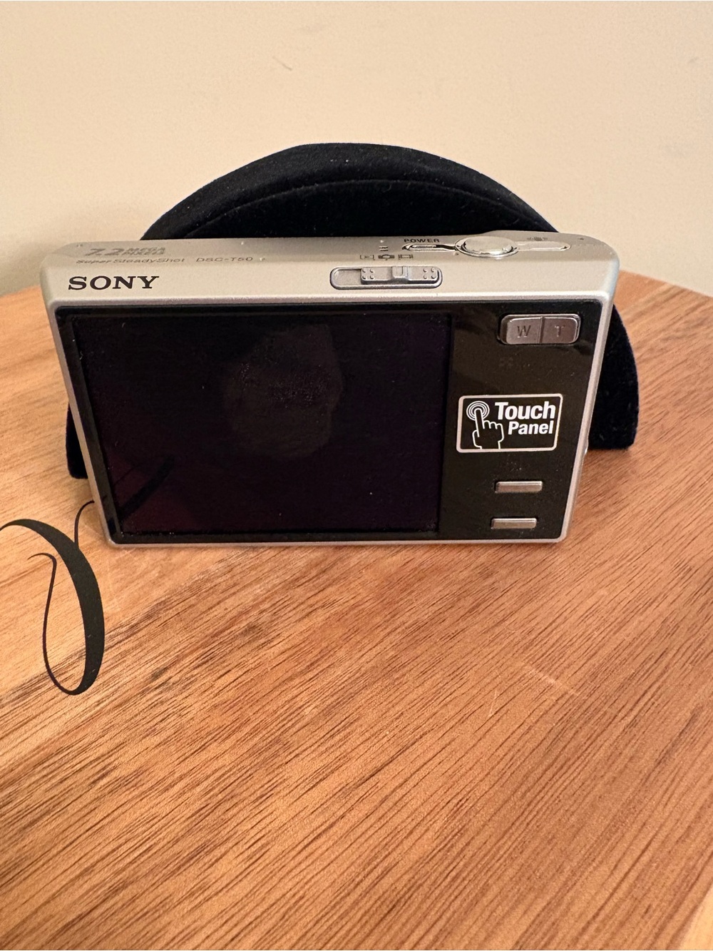 Sony Silver Compact Digital Camera with Touch Panel DSC-T50 AS-IS